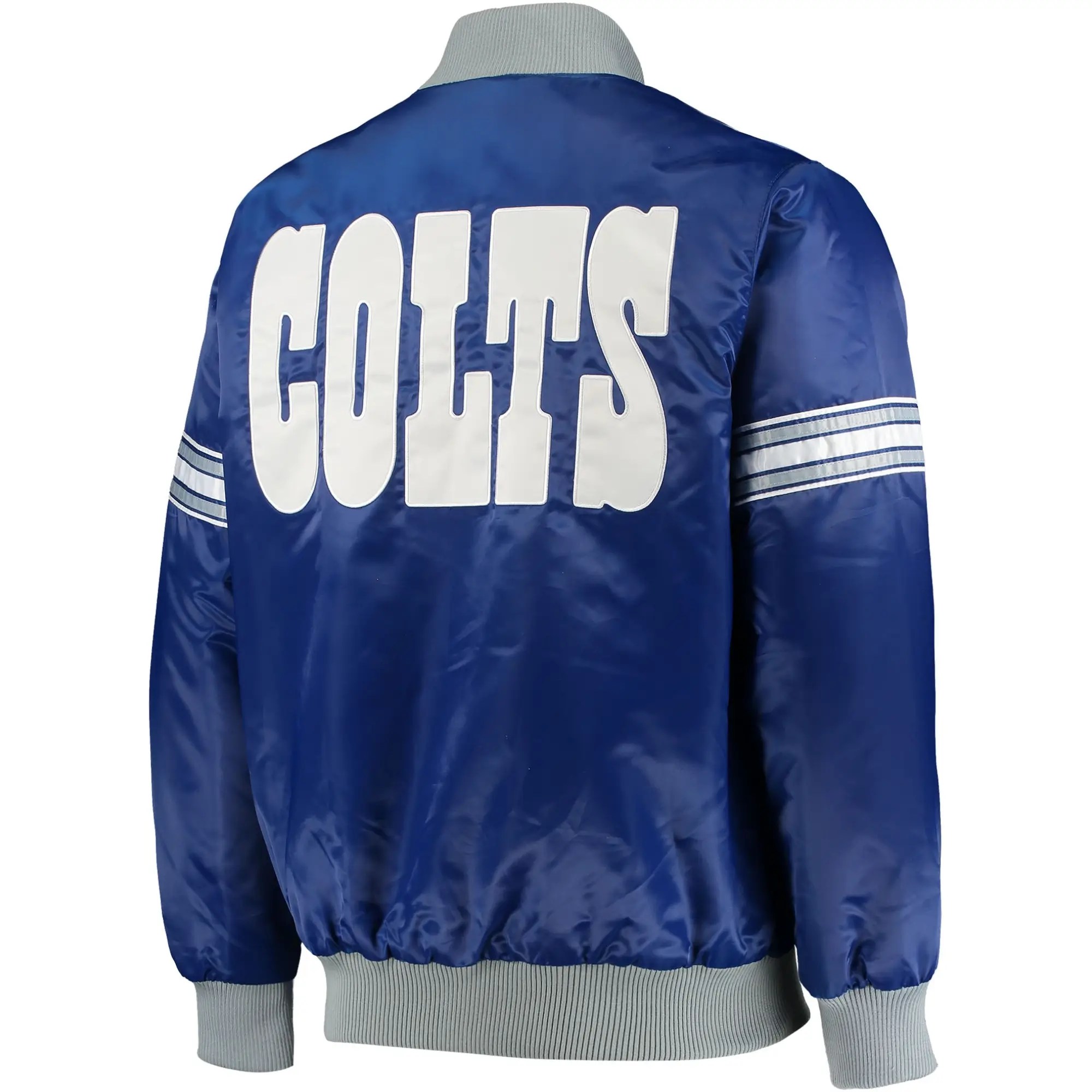 Alternative view of Indianapolis Colts Historic Logo Classic Rib Satin Varsity Jacket