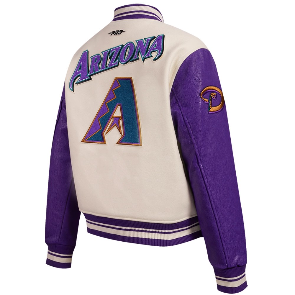 Women's Arizona Diamondbacks Retro Classic Wool & Leather Varsity