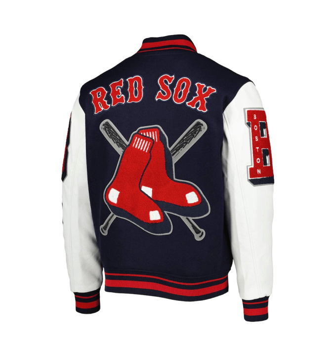 Boston Red Sox Mashup Wool/Leather Varsity Jacket - 8 Ball