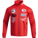 Cincinnati Reds  Fast Lane Full-Zip Red Varsity Jacket