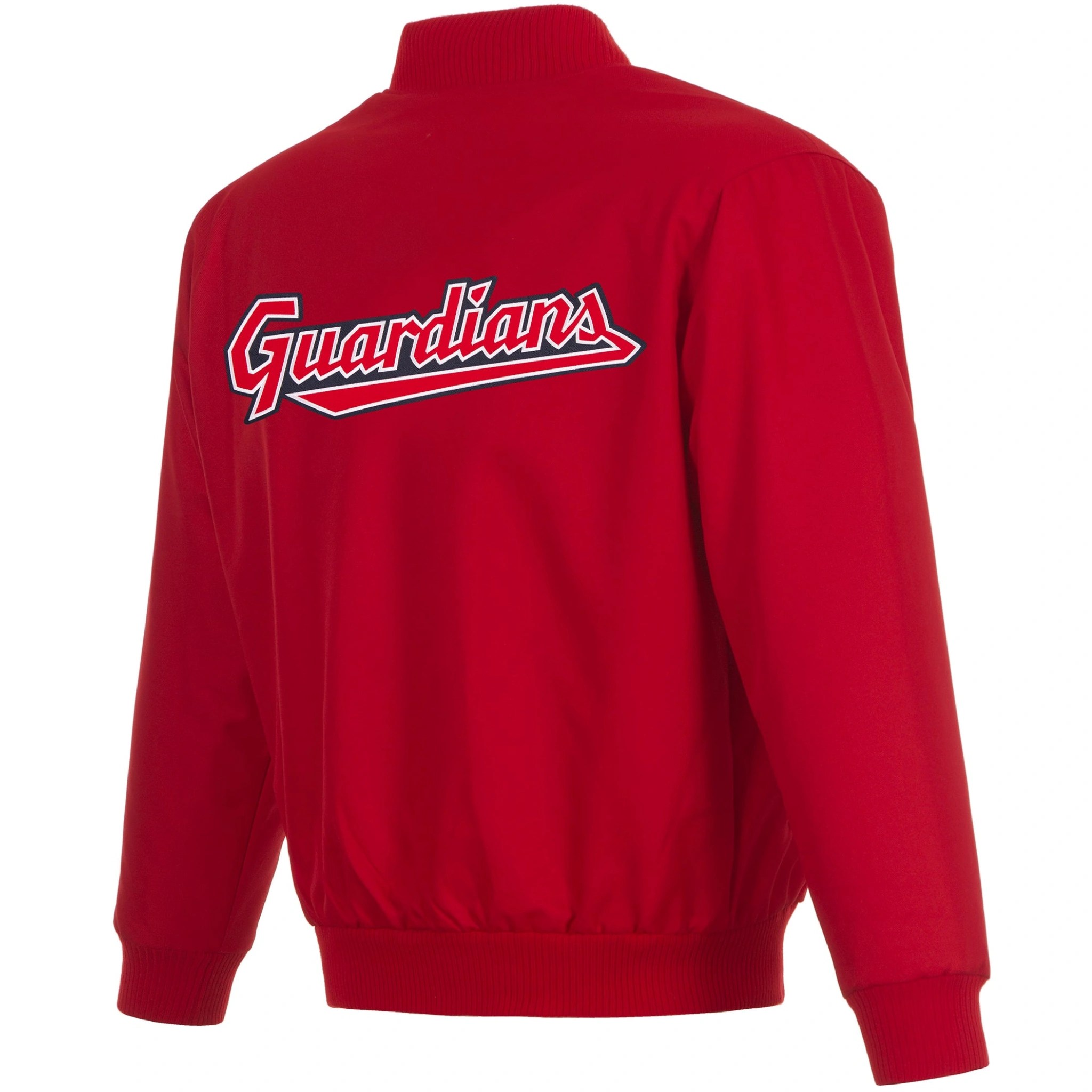 Alternative view of Cleveland Guardians One Color Polyester Red Varsity Jacket