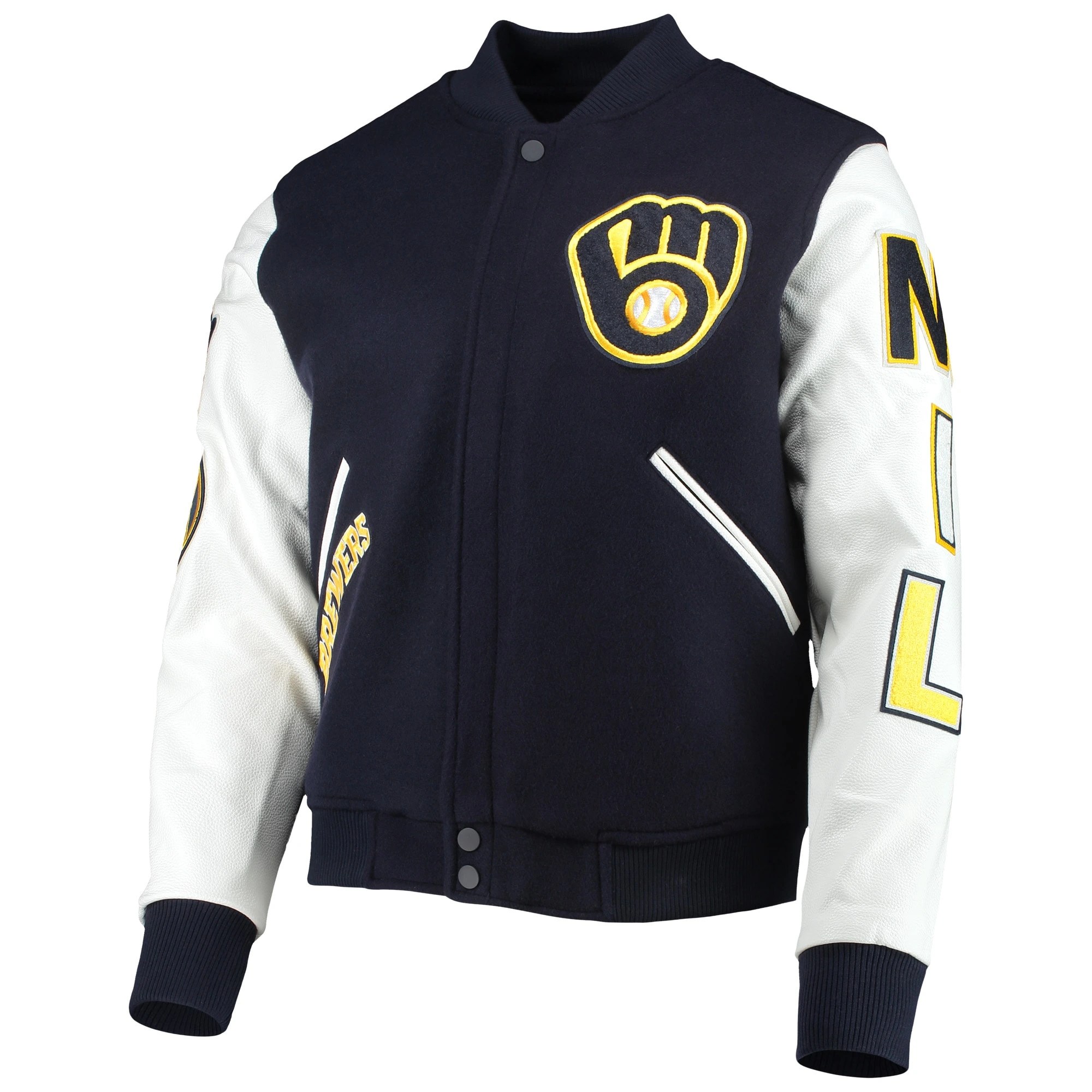 Milwaukee Brewers Classic Wool & Leather Varsity Jacket