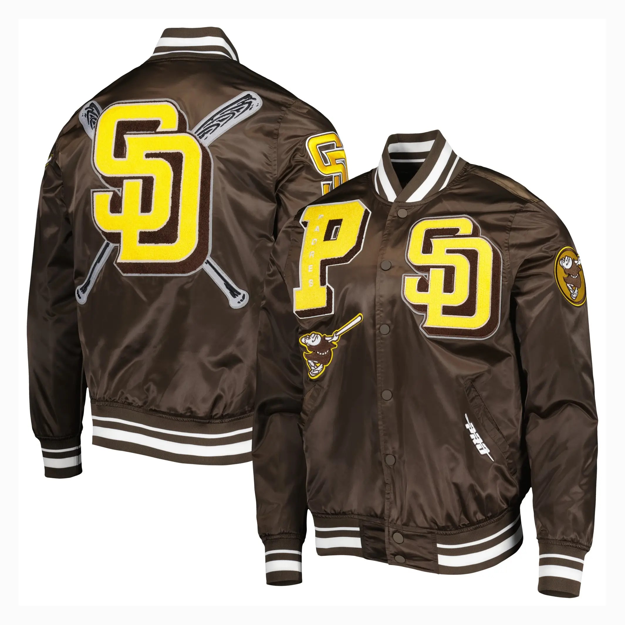 San Diego Padres ジャケット San Diego Padres Satin Varsity Jacket