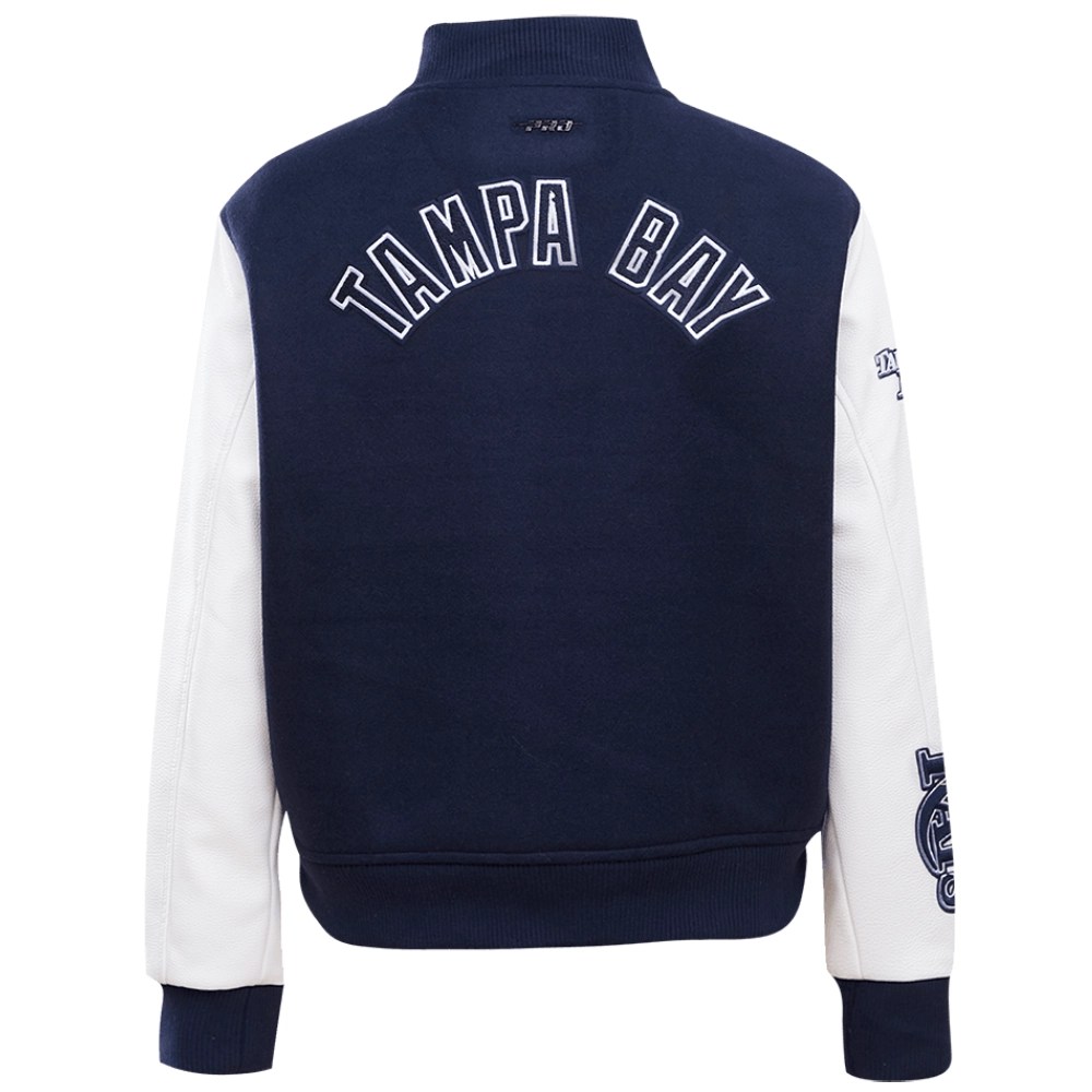 Alternative view of Tampa Bay Rays Women's Classic Wool & Leather Varsity Jacket