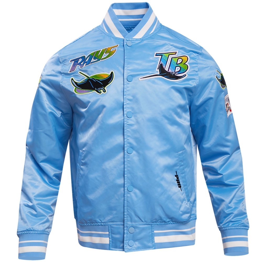 Tampa Bay Rays Retro Classic Men's Full-Snap Satin Varsity Jacket