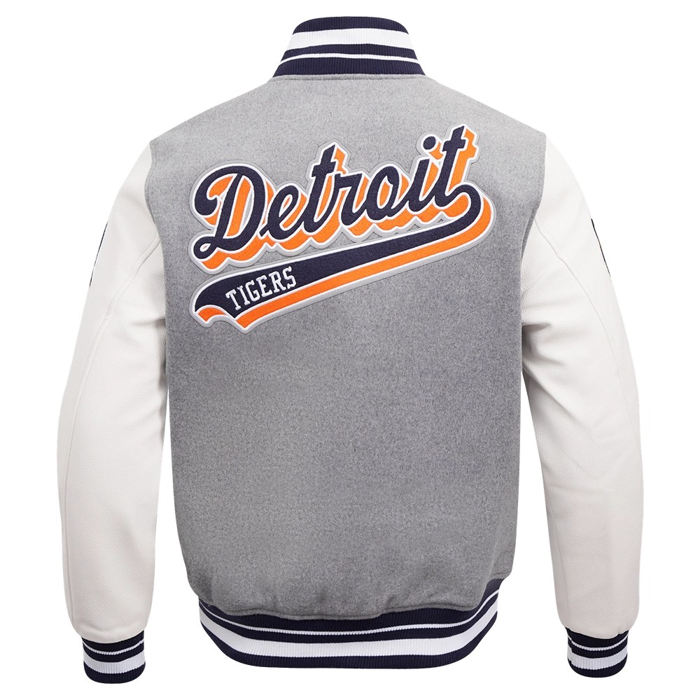 Alternative view of Detroit Tigers Script Tail Classic Wool & Leather Varsity Jacket