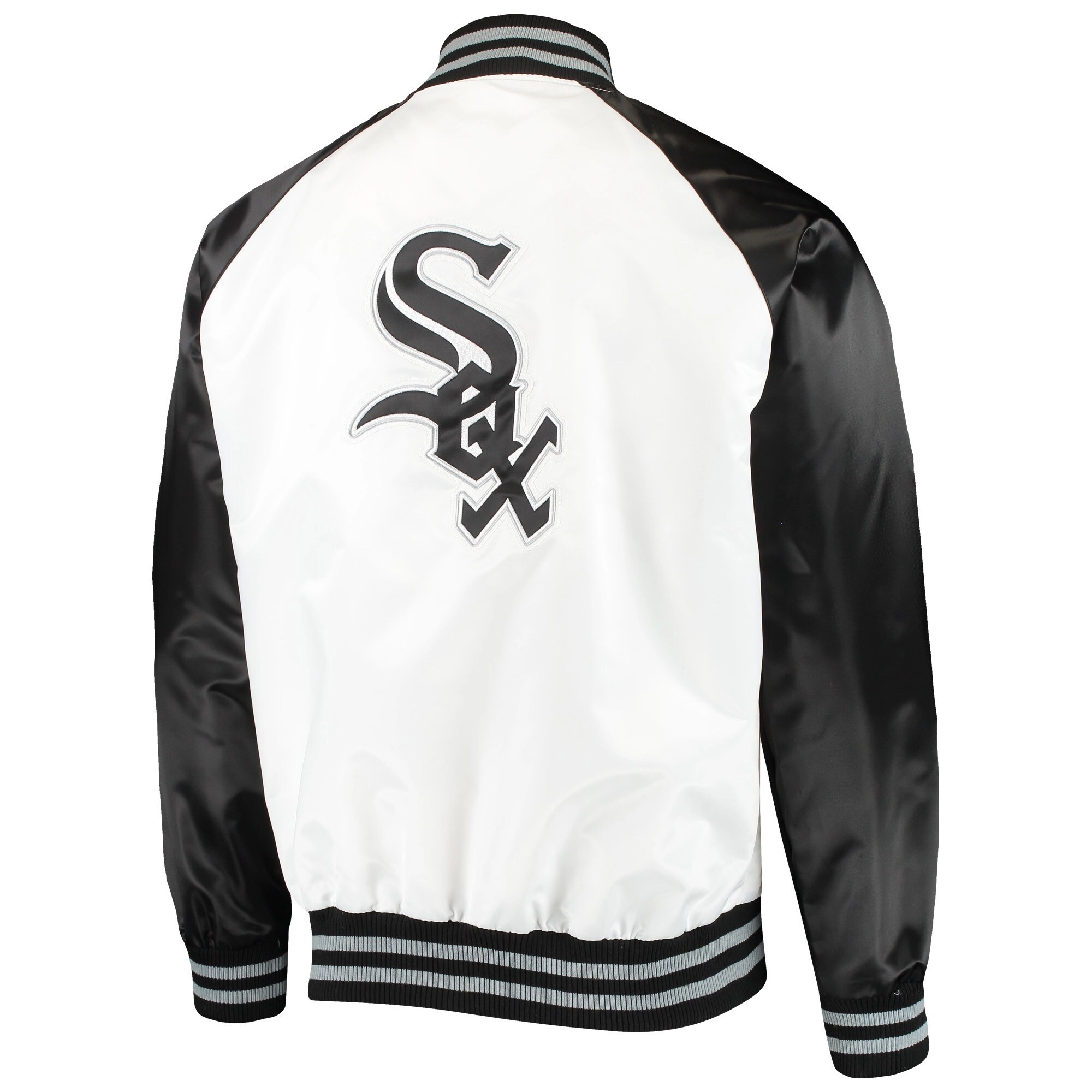 Alternative view of Chicago White Sox  Clean-Up Hitter Full-Snap Satin Varsity Jacket