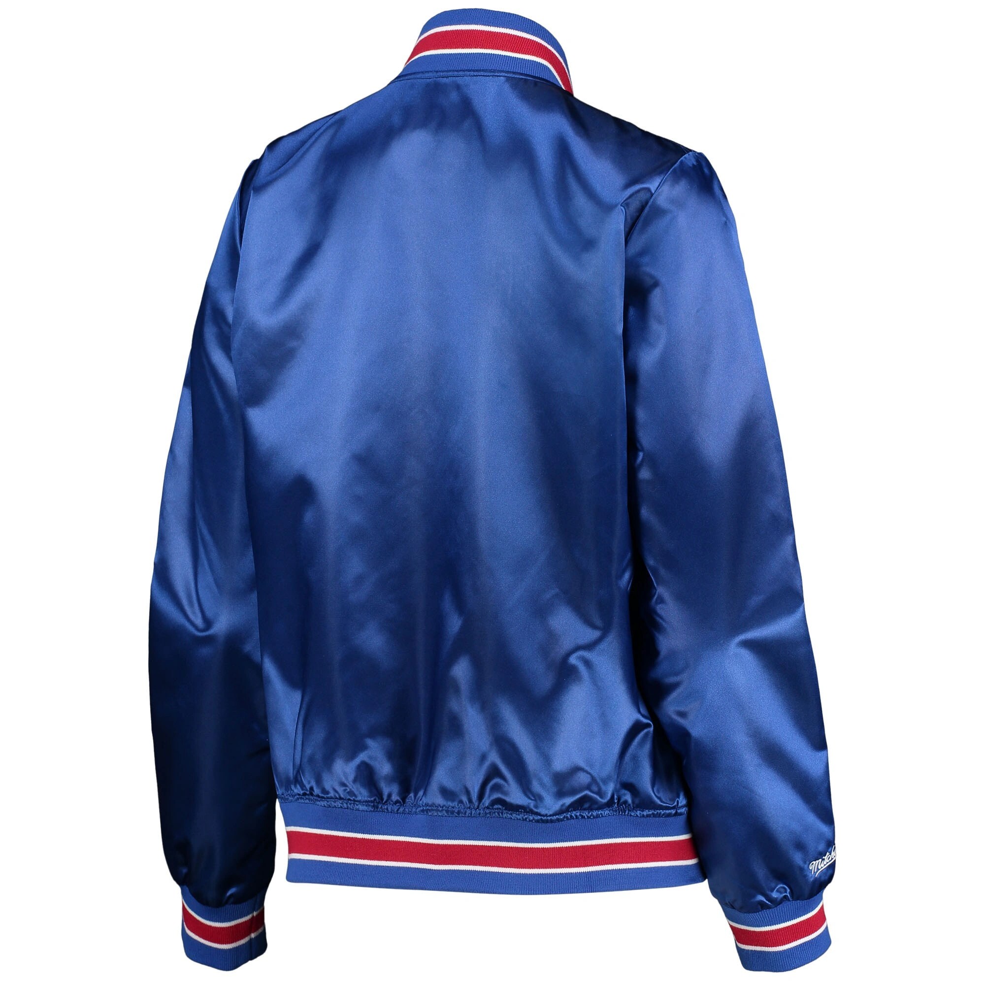 Alternative view of Women's Chicago Cubs Full-Snap Satin Varsity Blue Jacket