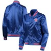 Women's Chicago Cubs Full-Snap Satin Varsity Blue Jacket - Image 3