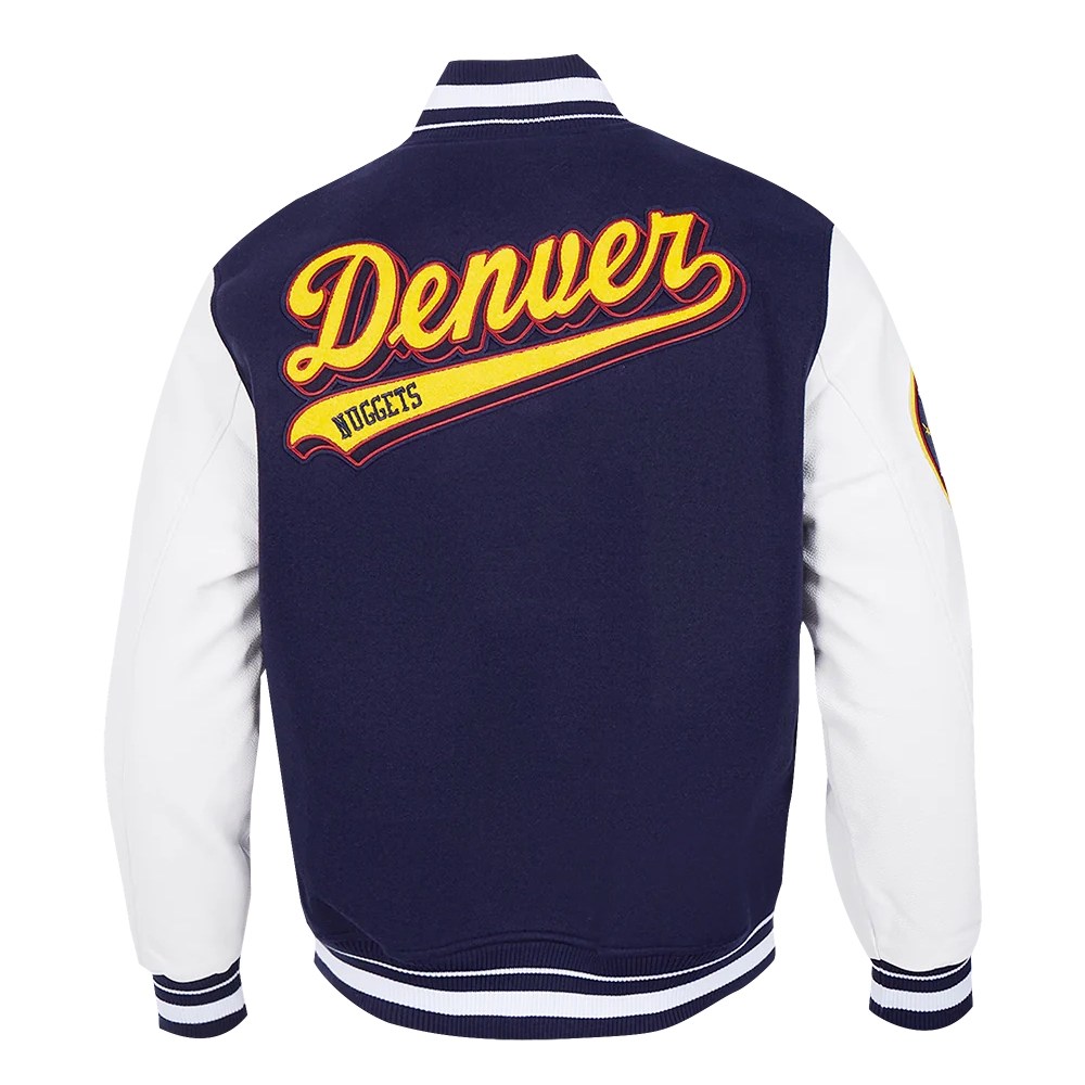 Alternative view of Denver Nuggets Script Tail Wool & Leather Varsity Jacket