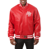 Houston Rockets Full Leather Red Varsity Jacket