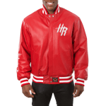 Houston Rockets Full Leather Red Varsity Jacket