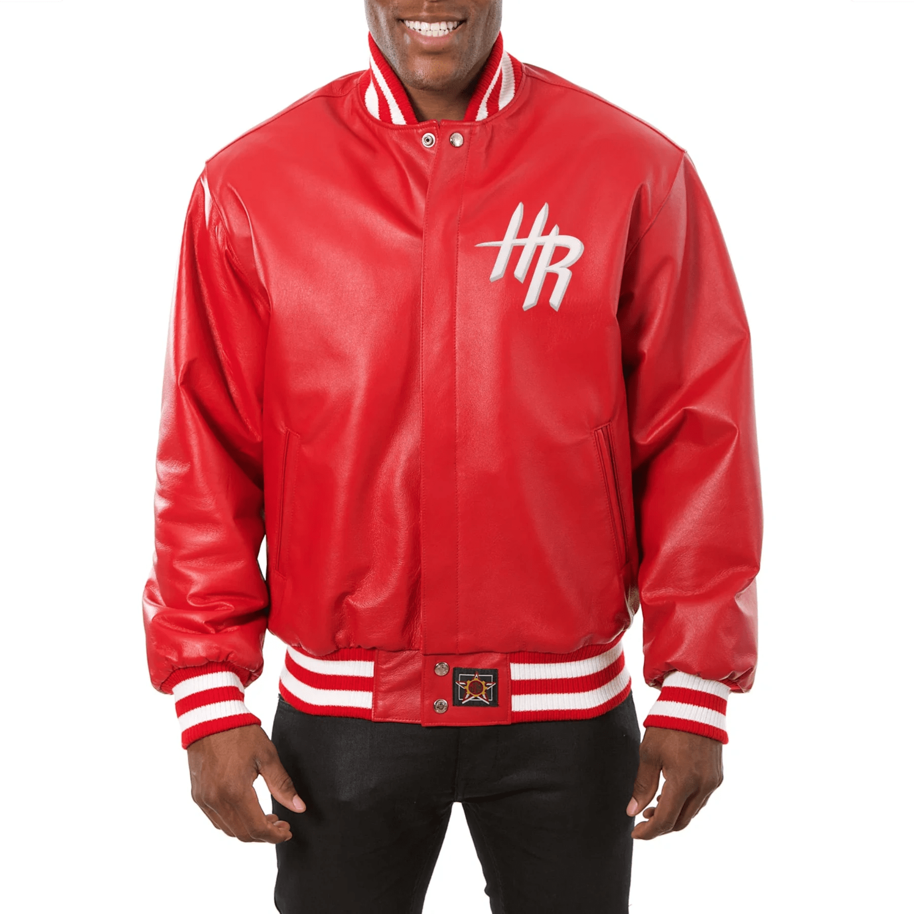 Houston Rockets Full Leather Red Varsity Jacket
