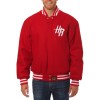 Houston Rockets One Color Full Wool Red Varsity Jacket