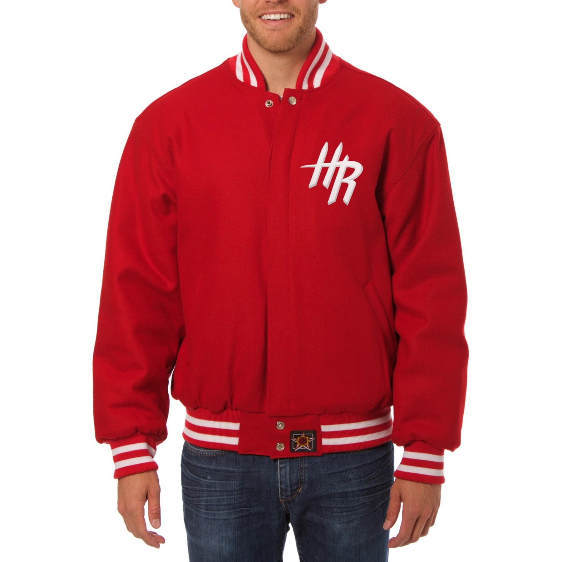 Houston Rockets One Color Full Wool Red Varsity Jacket