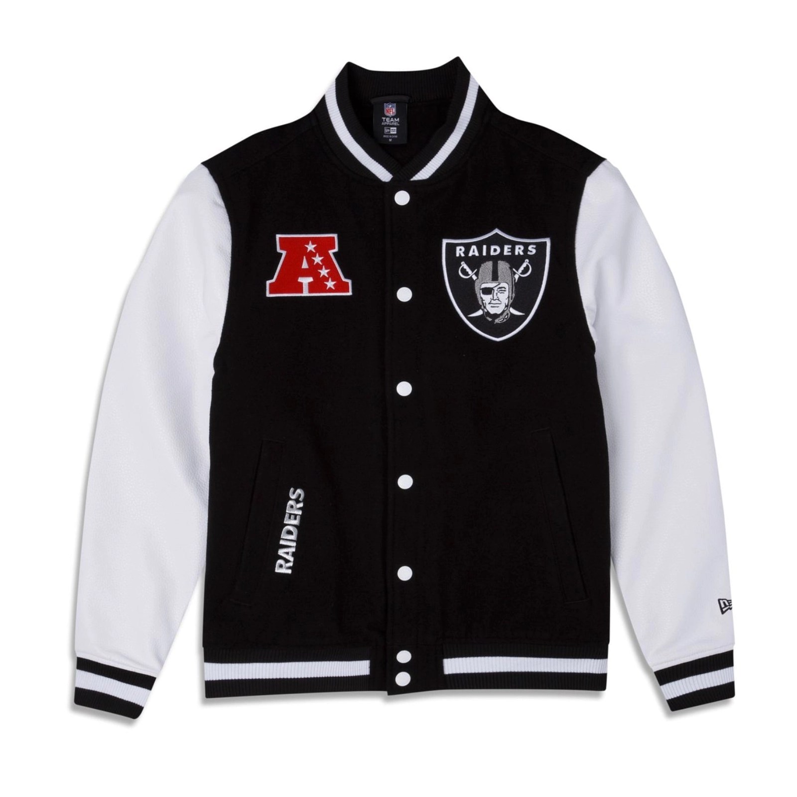 [古着] JEFF HAMILTON　RAIDERS　スタジャン　L VTG Distressed 90s NFL Jeff Hamilton LA Los Angeles Raiders