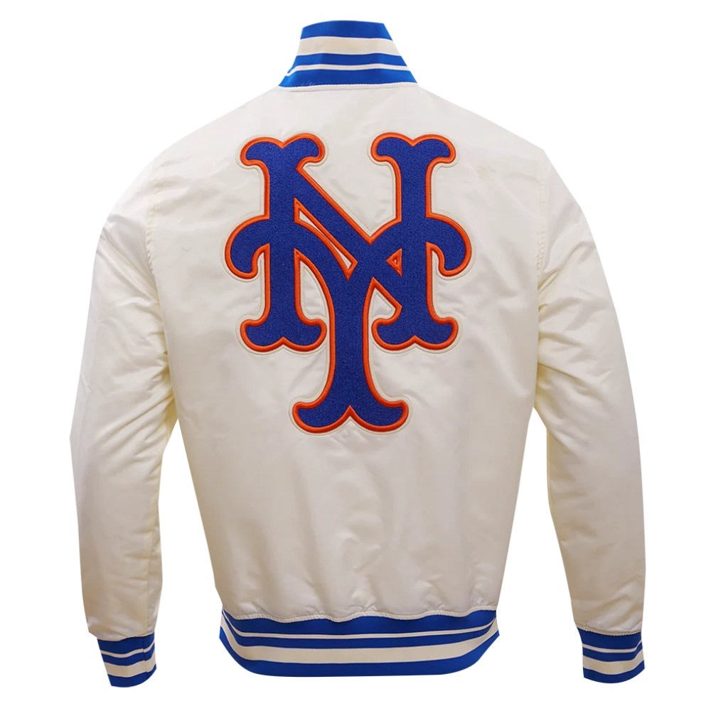 New York Mets Retro Classic Full-Snap Satin Varsity Jacket