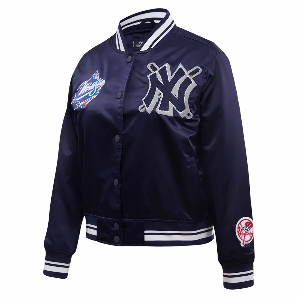 New York Yankees Retro Classic Full-Snap Satin Varsity