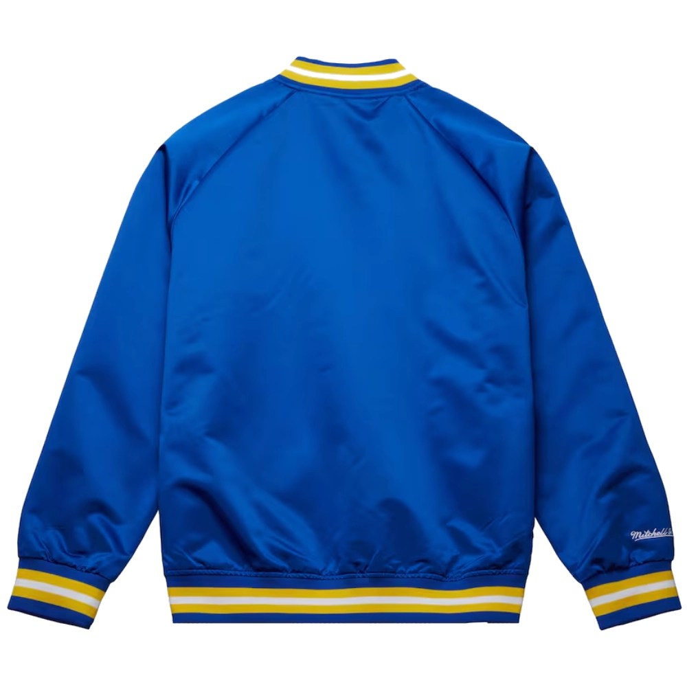 Alternative view of Seattle Mariners Throwback Wordmark Satin Varsity Jacket