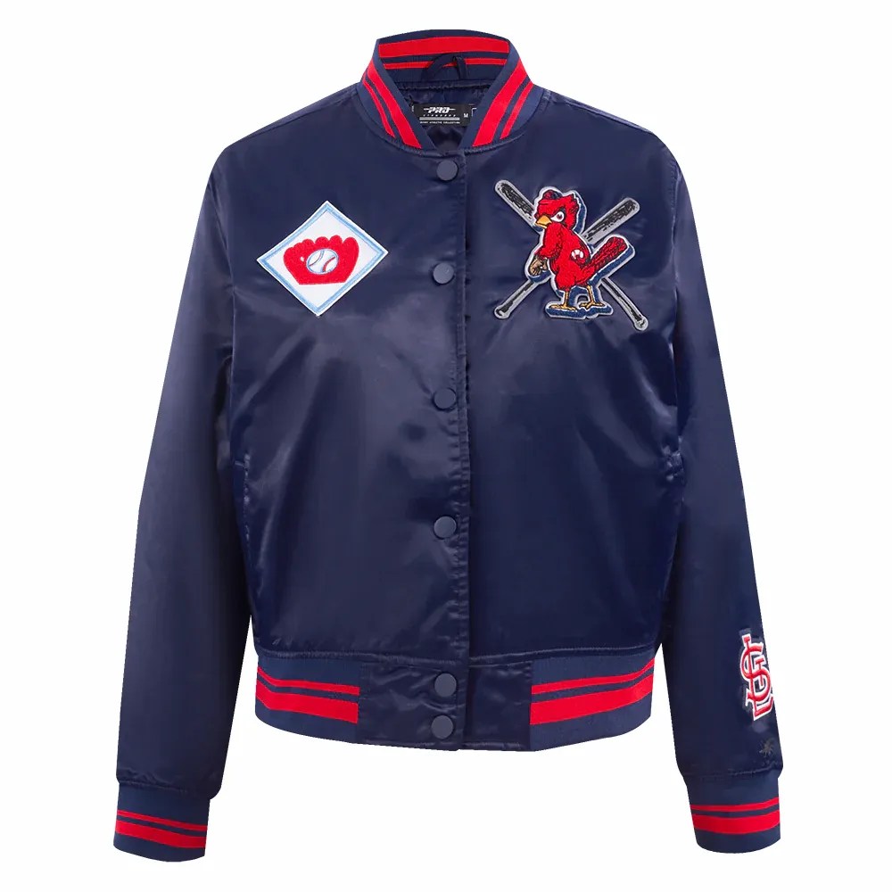 St. Louis Cardinals ボンバージャケット Mサイズ Full-Zip Red Satin St. Louis Cardinals MA-1 Bomber Jacket
