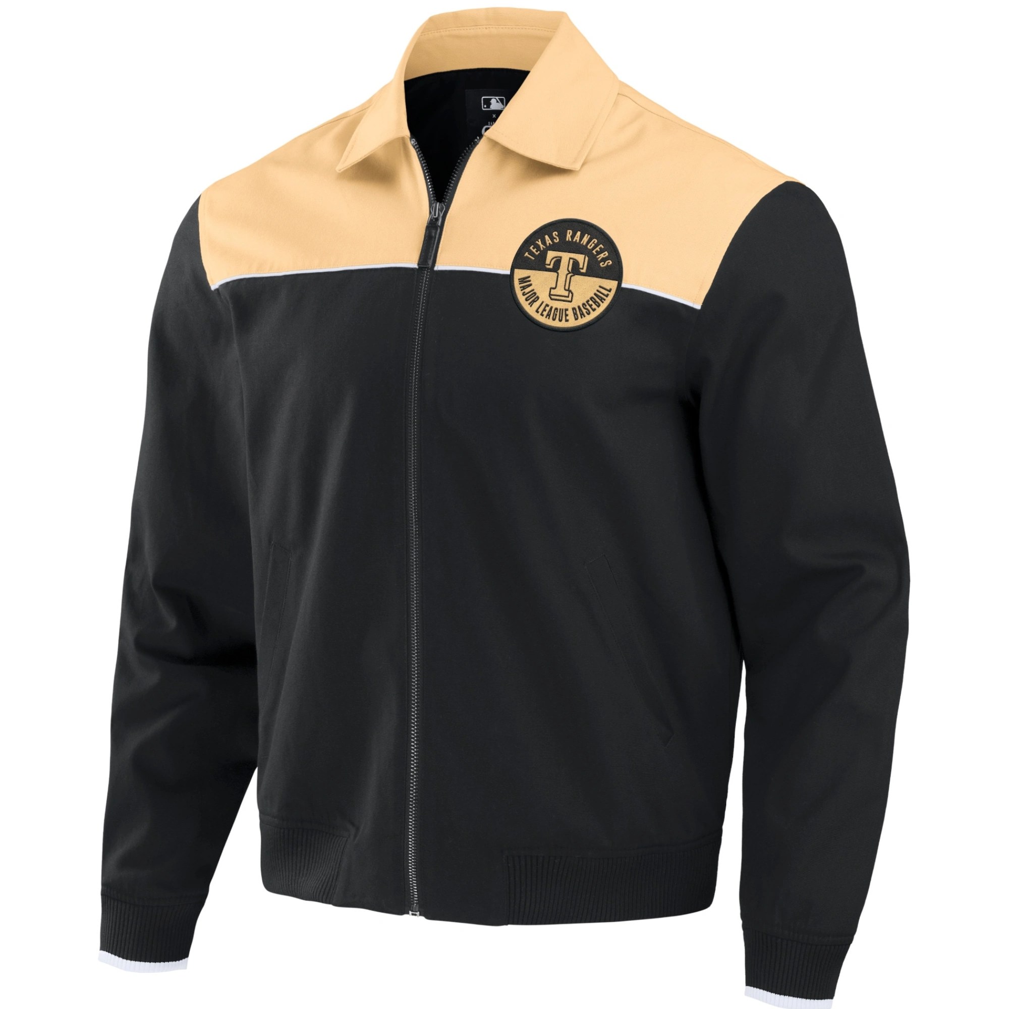 Texas Rangers Suede Darius Rucker Full-Zip Bomber Varsity Jacket