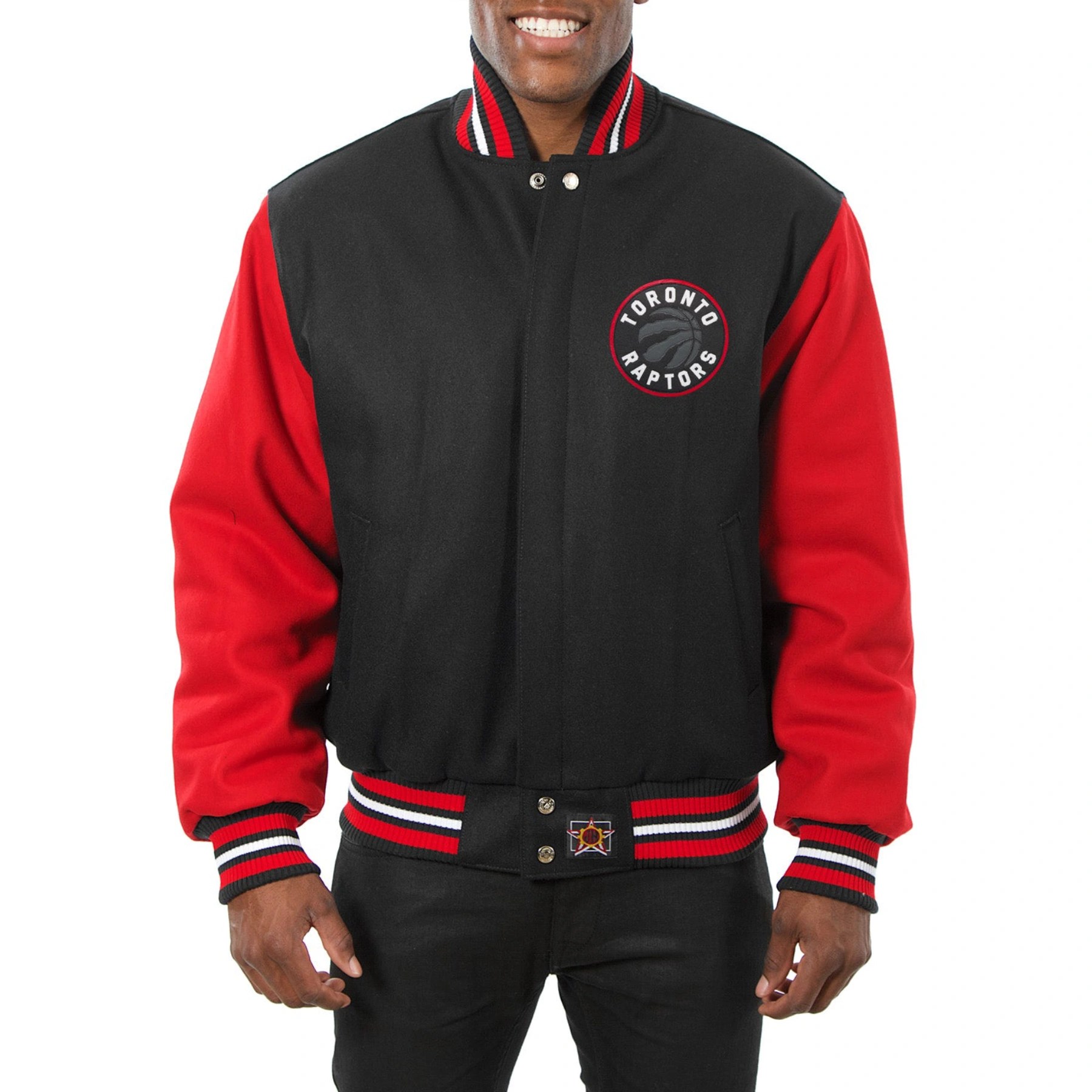 Toronto Raptors Two Tone Wool Varsity Black/Red Jacket