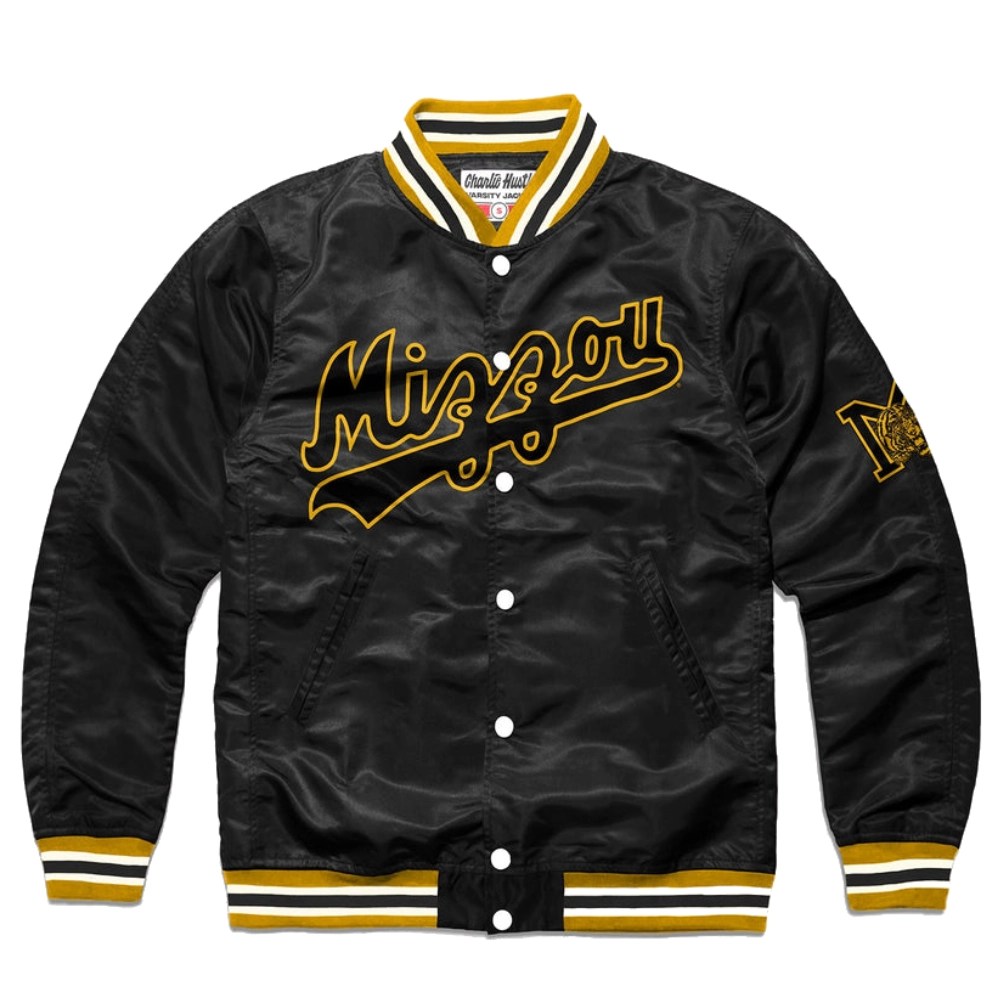 Missouri Tigers Script Full-Snap Black Varsity Jacket