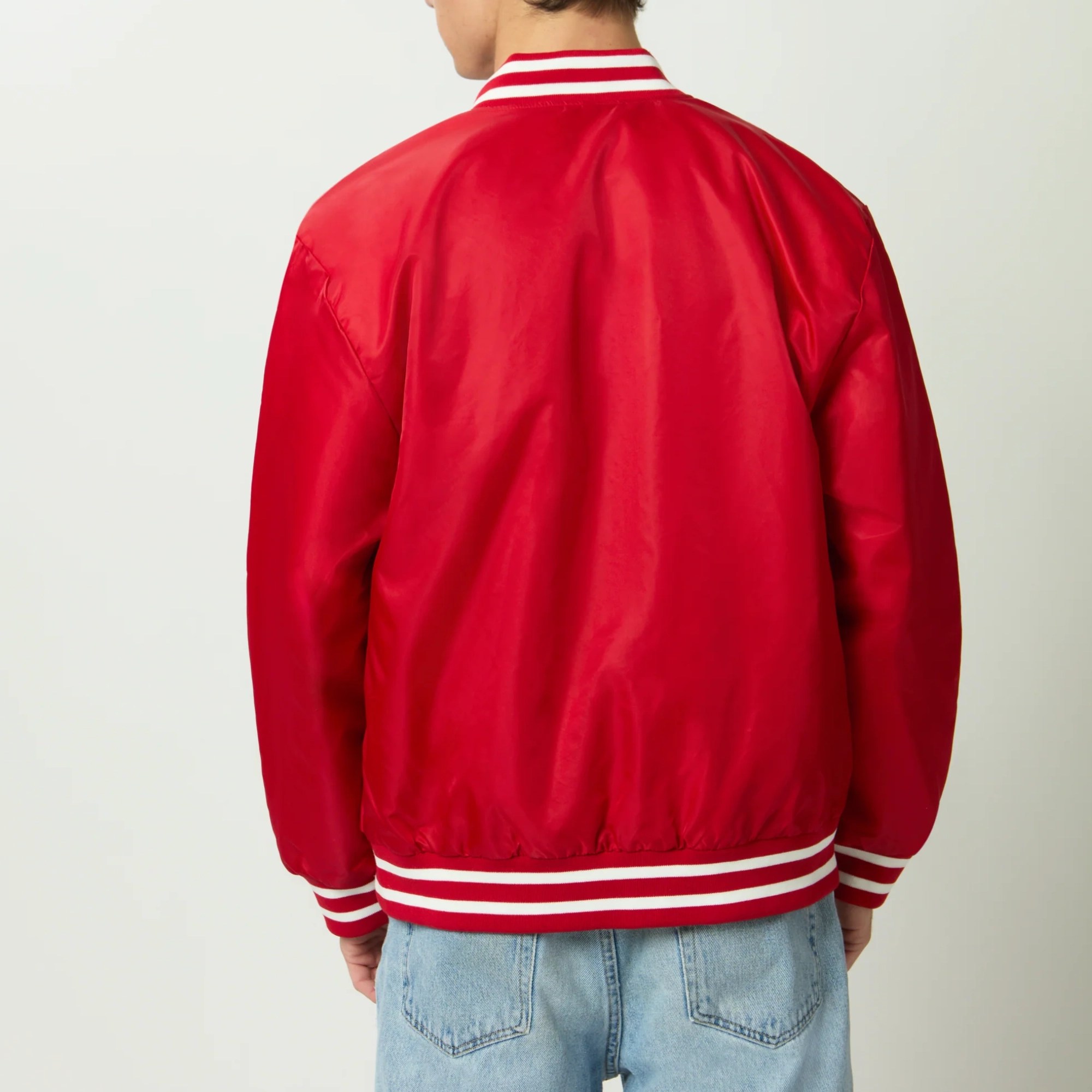 Alternative view of Men Arkansas Razorbacks A-Game Satin Varsity Jacket