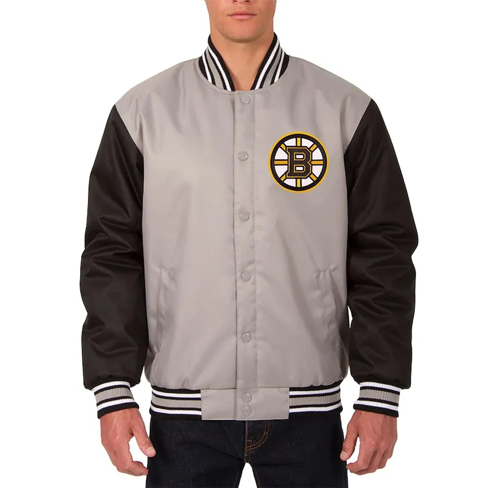 boston bruins front hit polyester jacket
