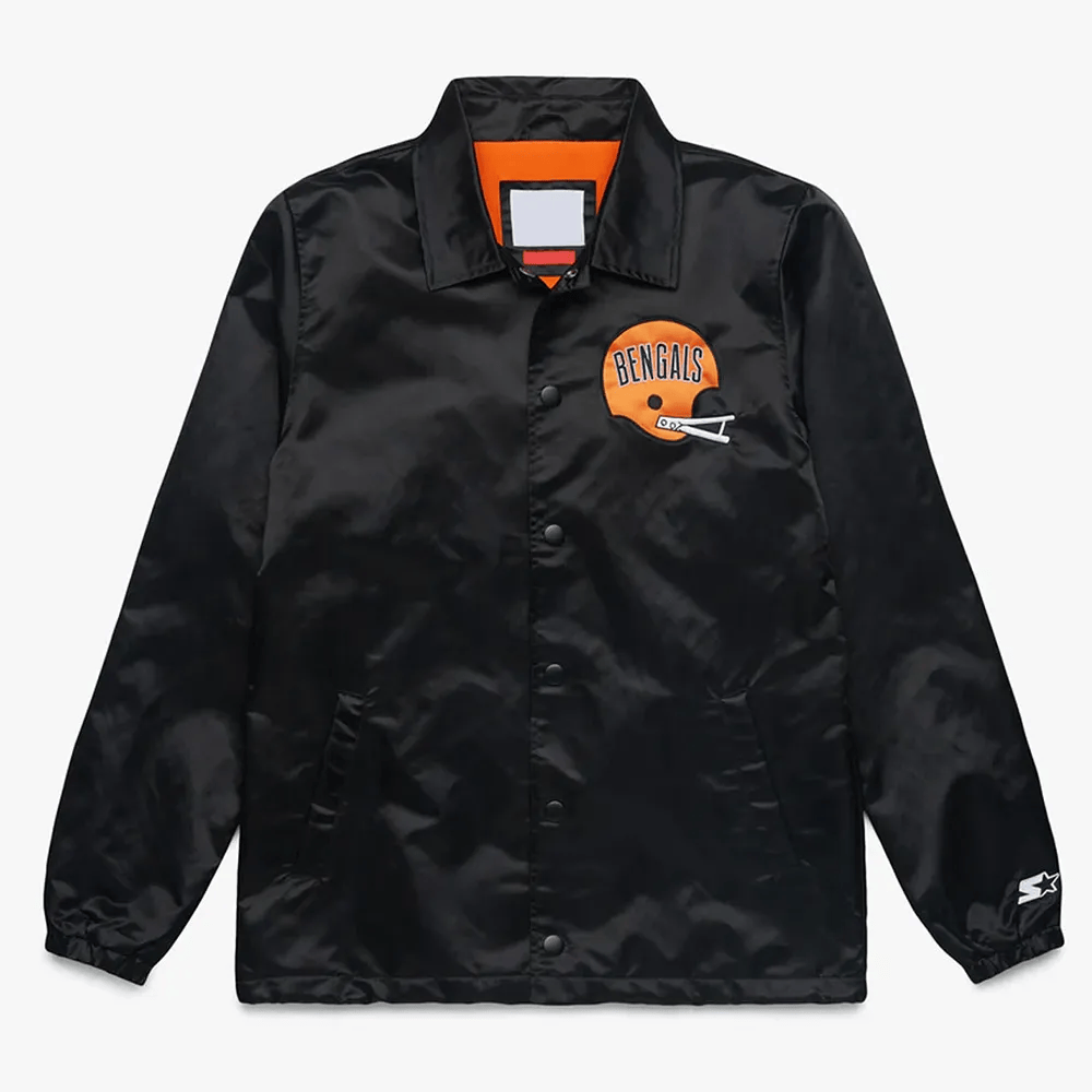Cincinnati Bengals Coach Full-Snap Black Jacket