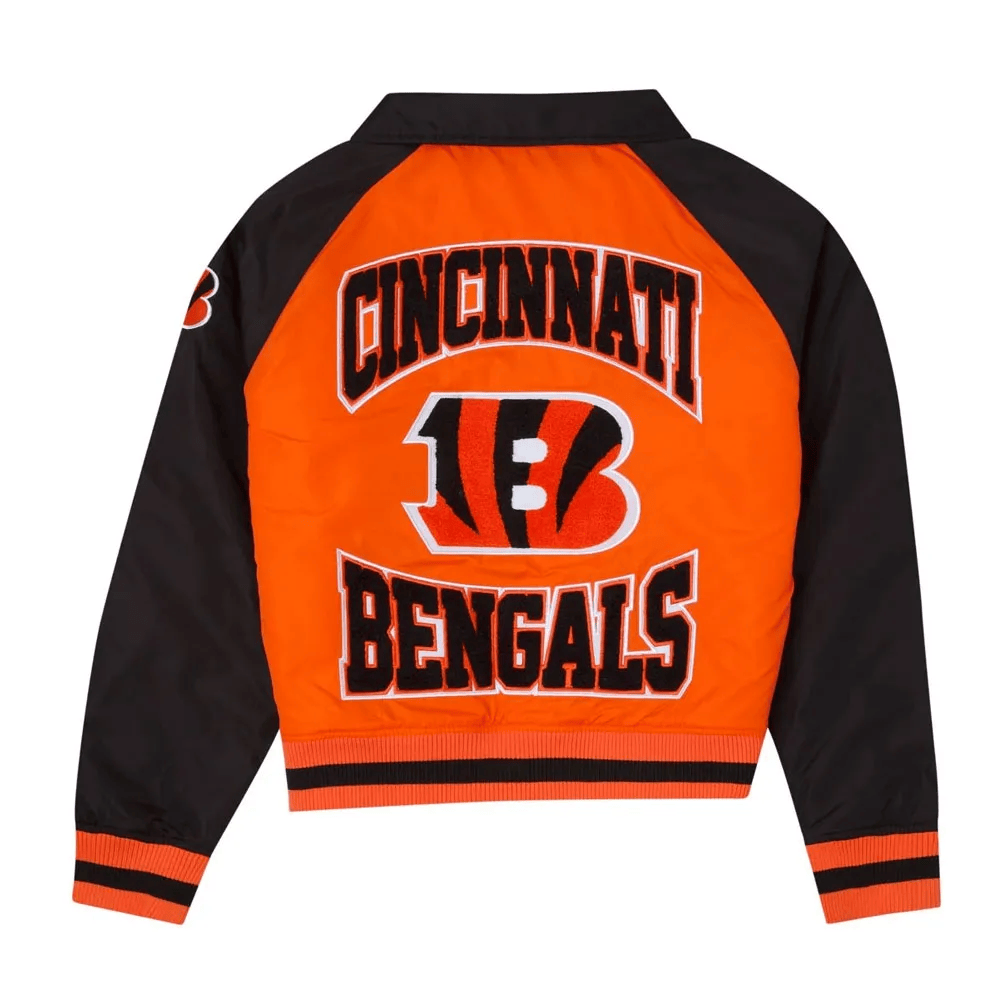 cincinnati bengals throwback satin jacket