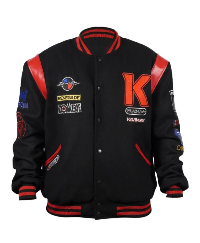 Alternative view of Kavinsky Reborn Varsity Black Jacket