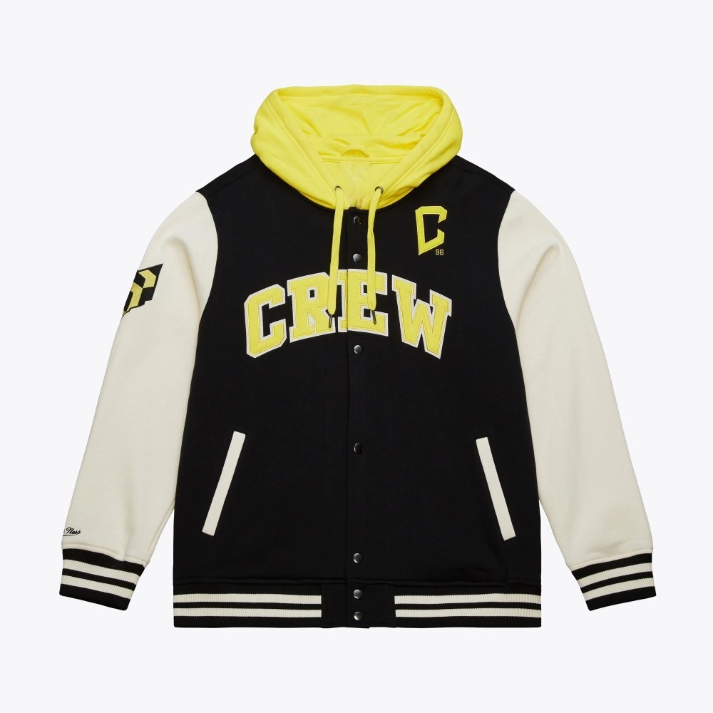 Columbus Crew Black Sideline Hooded Varsity Jacket