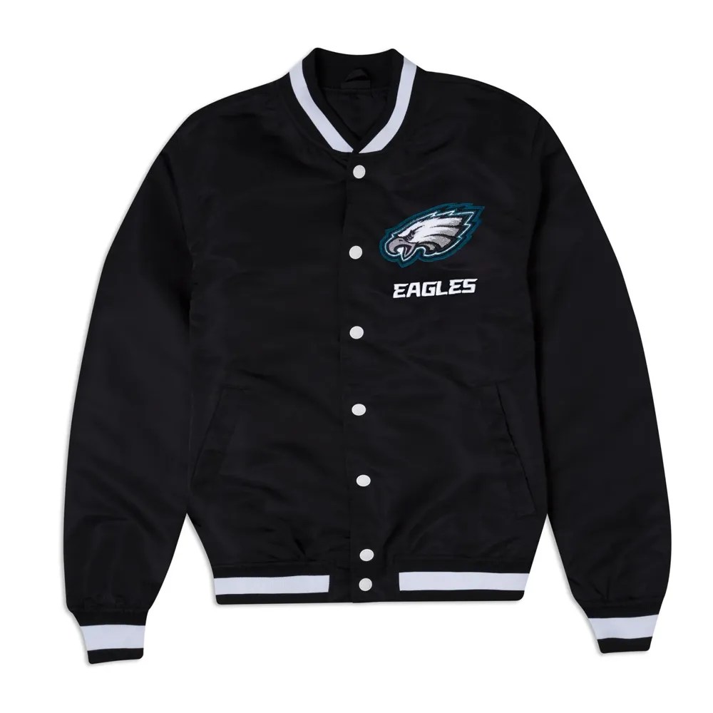 Philadelphia Eagles Eagles Logo Full-Snap Black Jacket