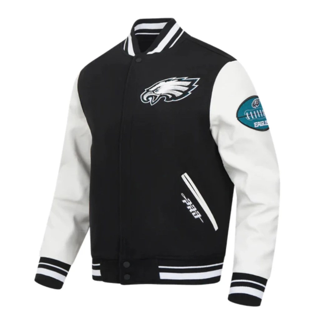 Alternative view of Philadelphia Eagles Pro Prep Wool & Leather Jacket