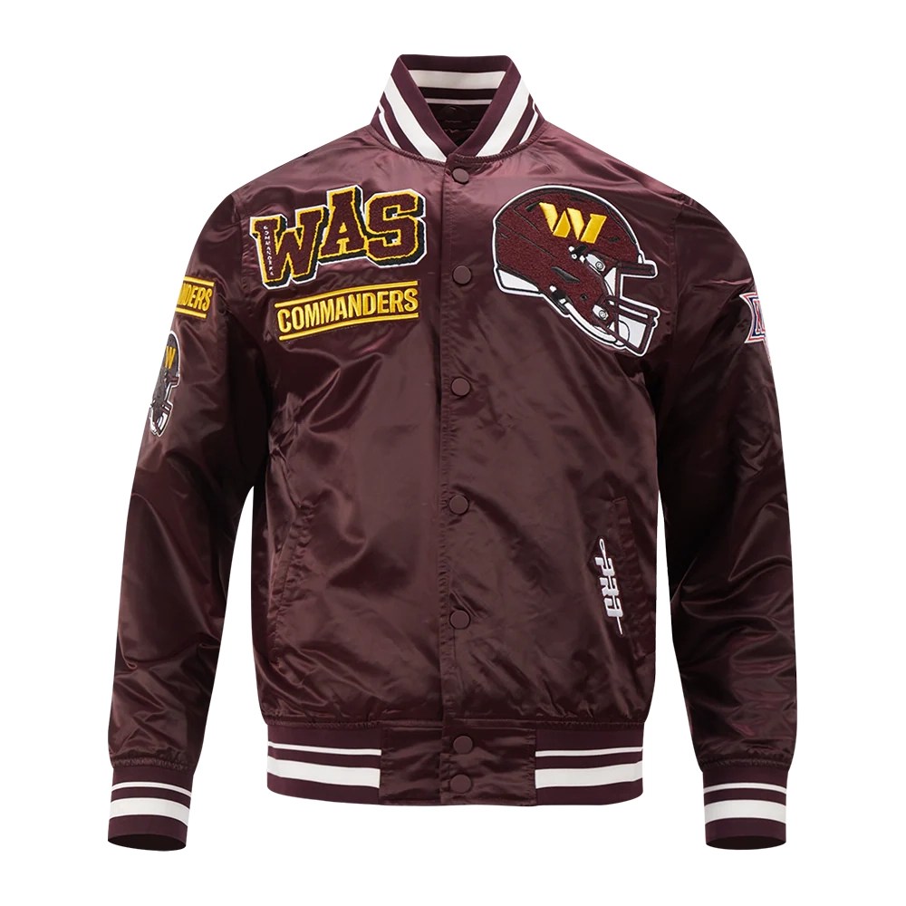 Washington Commanders Mashup Satin Varsity Jacket