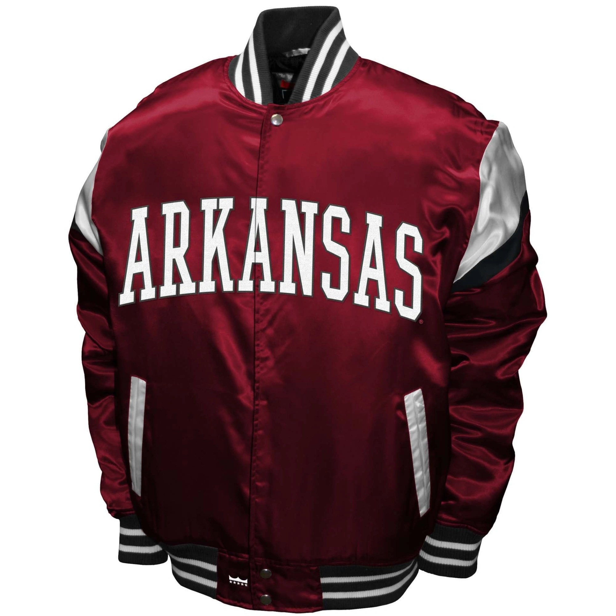 Arkansas Razorbacks Power Full-Snap Satin Jacket