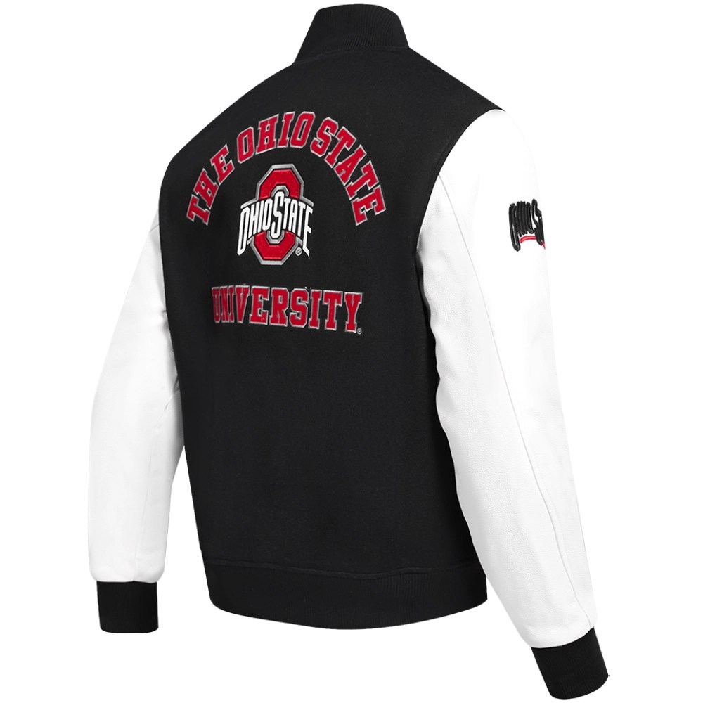 Alternative view of Ohio State Buckeyes Classic Wool & Leather Jacket