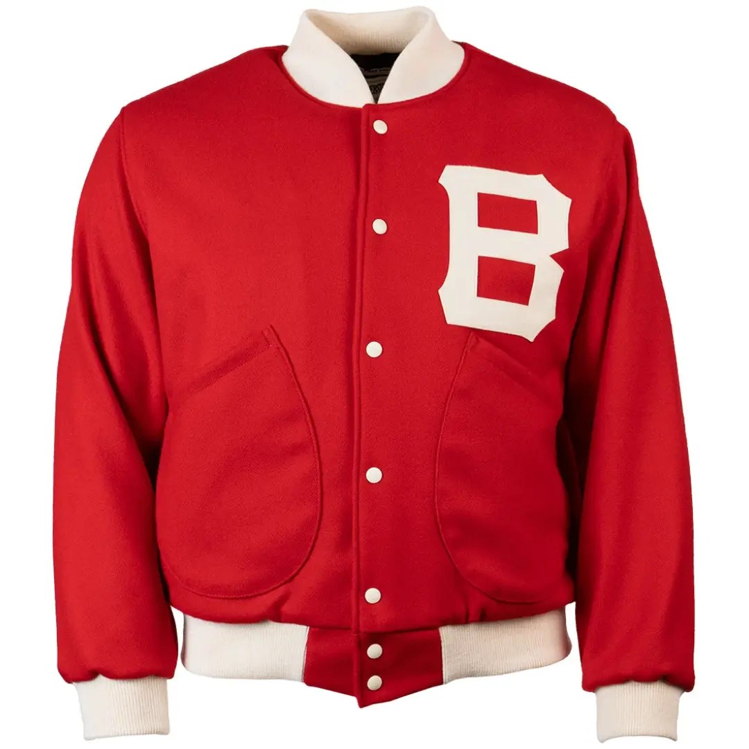 Boston Bees 1939 Authentic Red Wool Varsity Jacket