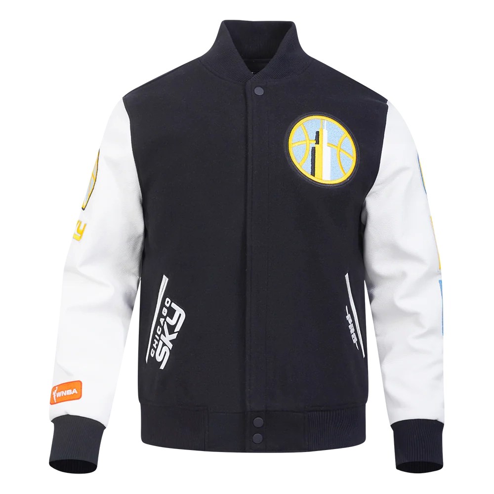 Chicago Sky Classic Chenille Wool & Leather Varsity Jacket