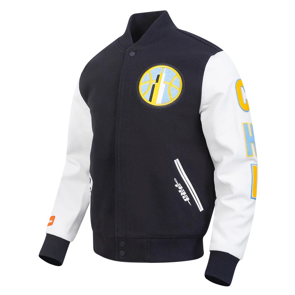 Alternative view of Chicago Sky Classic Chenille Wool & Leather Varsity Jacket