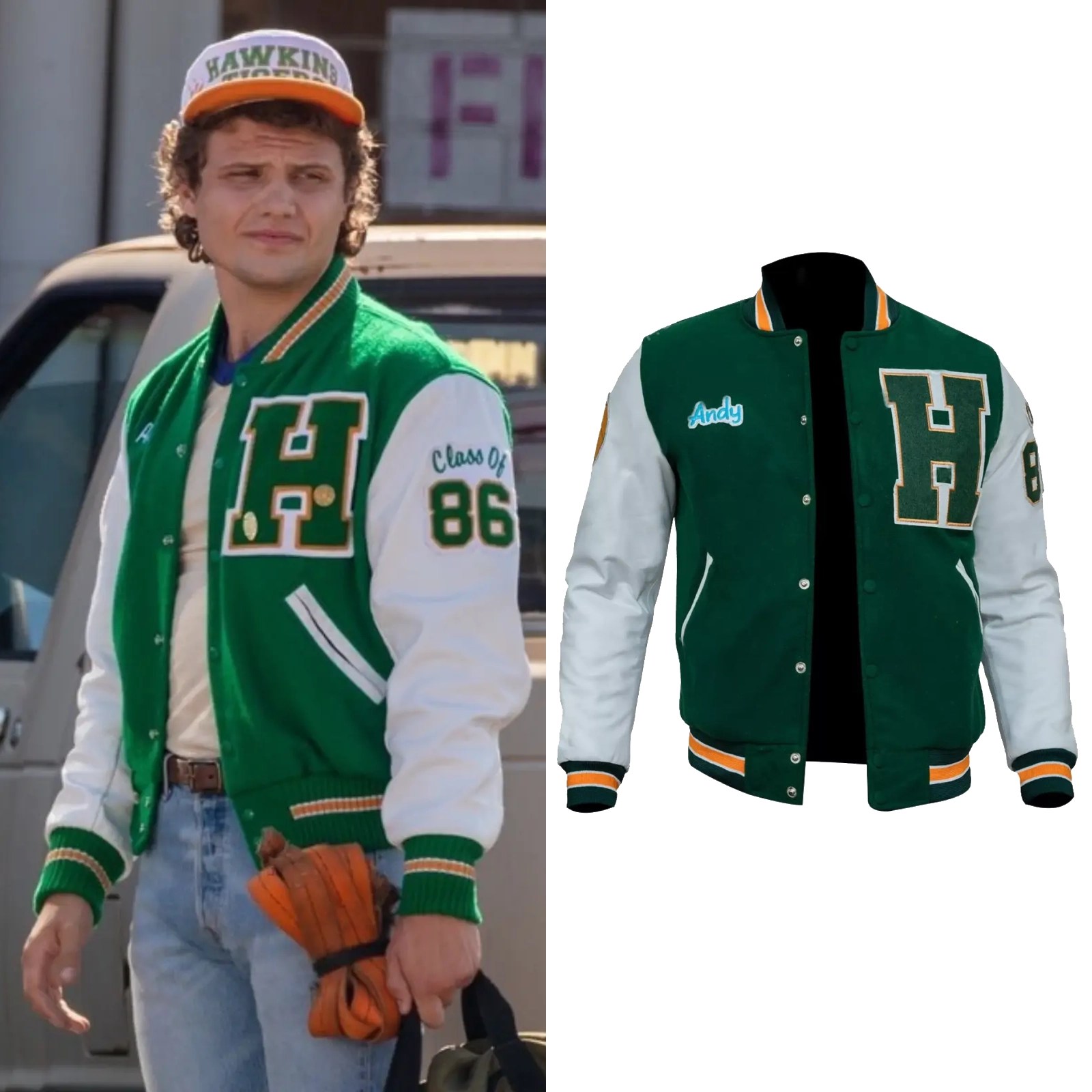 Eddie Munson Stranger Things Letterman Varsity Jacket