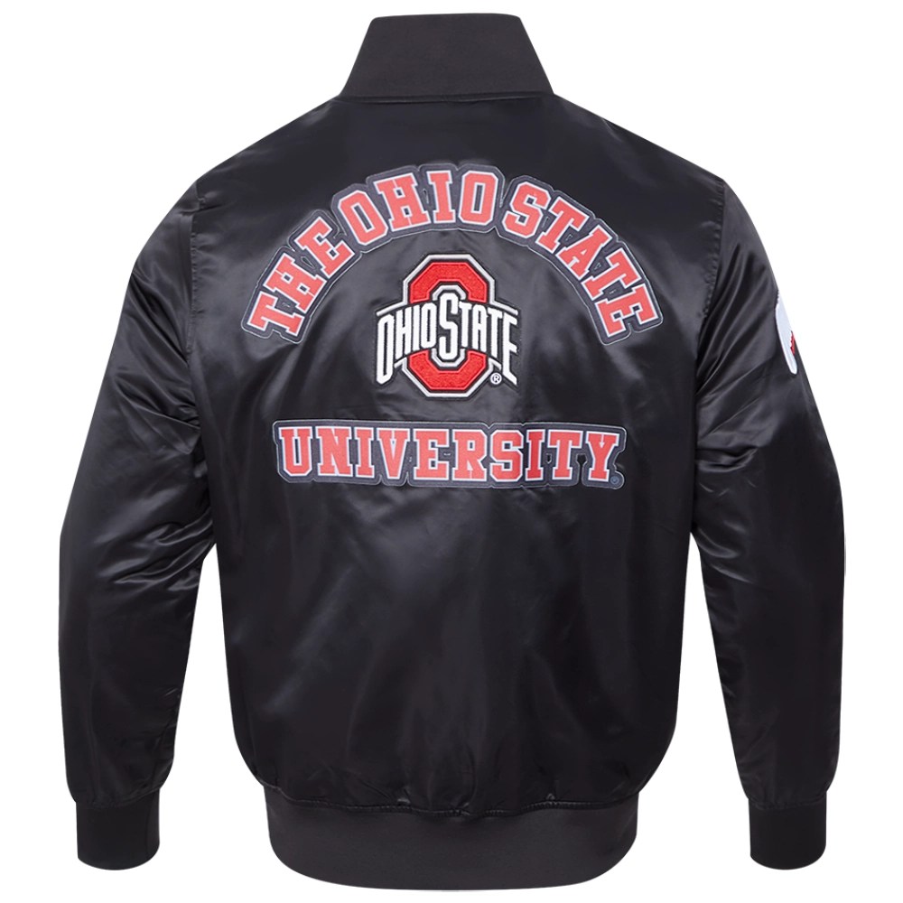 Alternative view of Ohio State Buckeyes Classic Satin Black Jacket