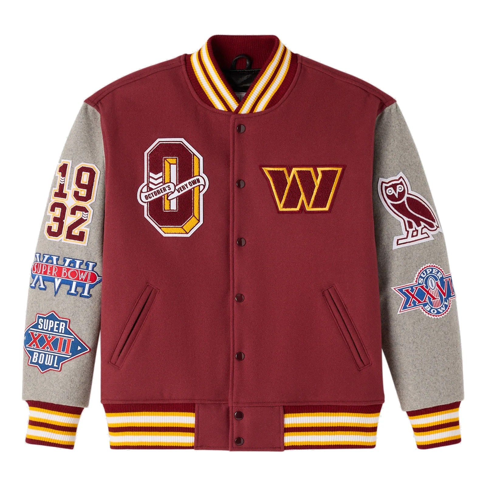 Washington Commanders OVO X NFL Wool Varsity Jacket