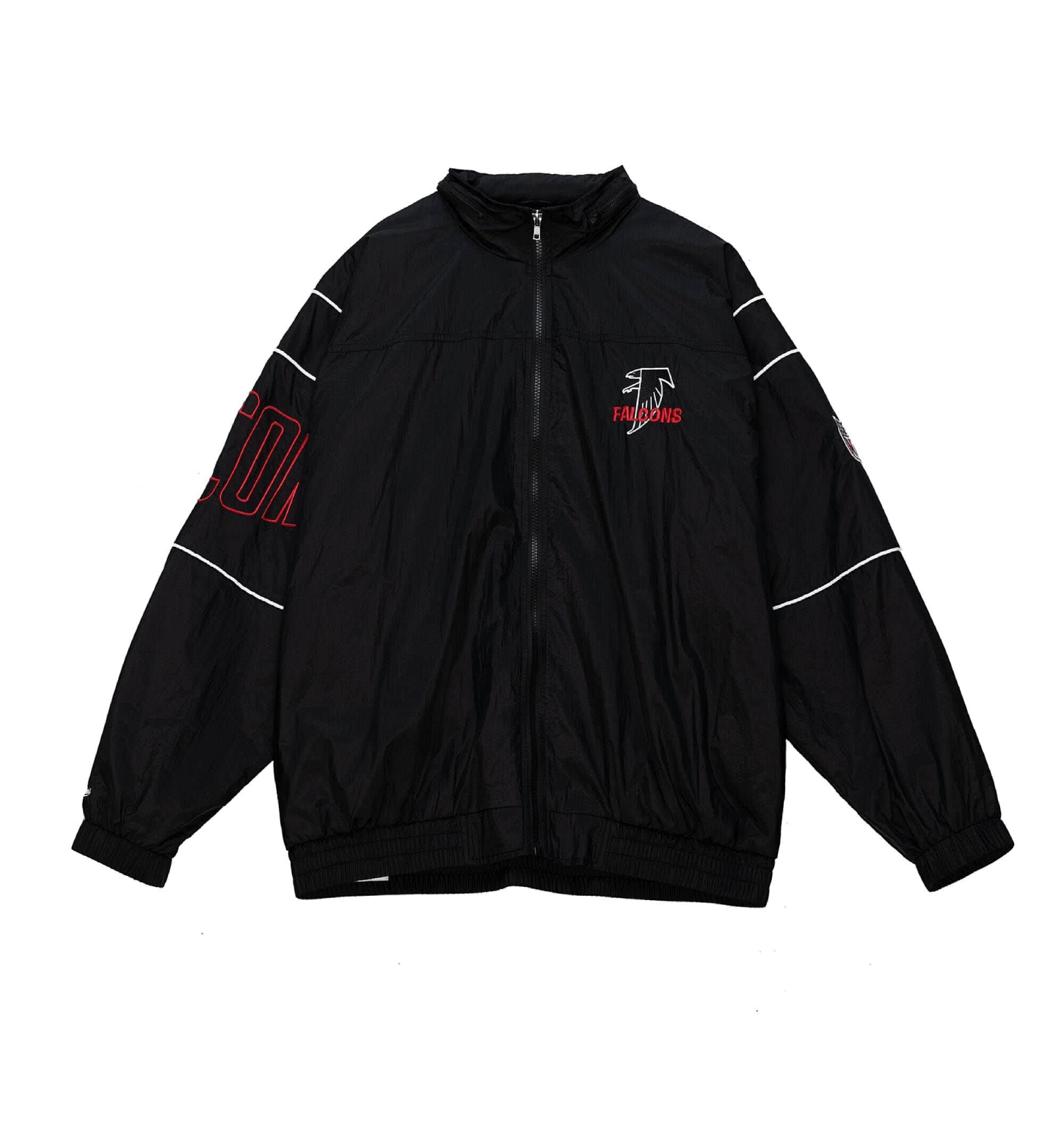 Atlanta Falcons Authentic Sideline Full-Zip Black Satin Jacket