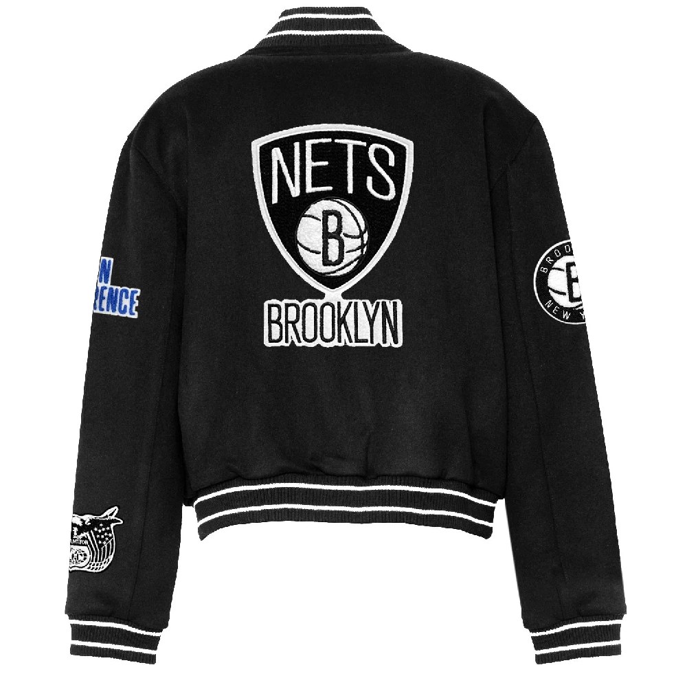 Alternative view of Brooklyn Nets Black Full Wool Jacket