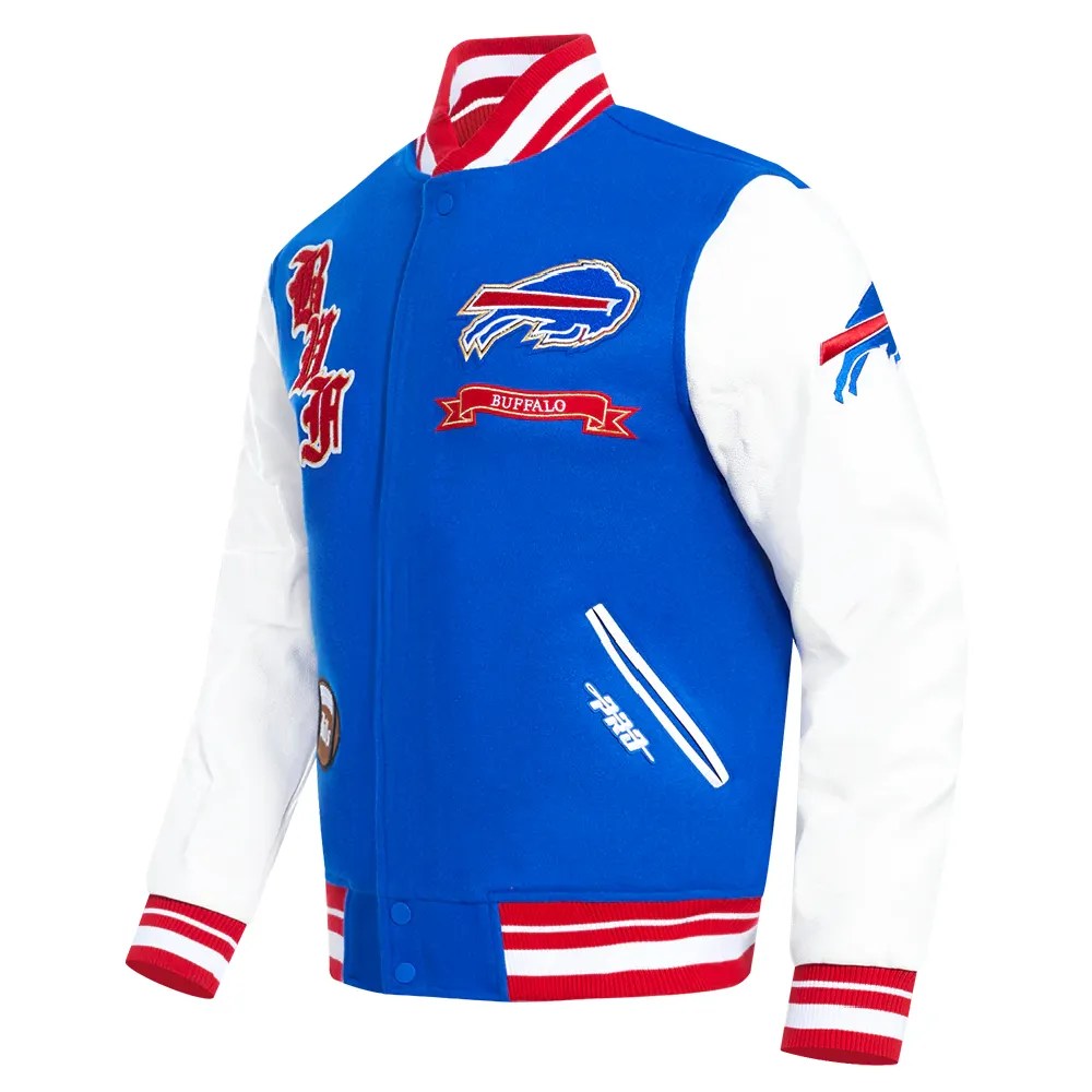 Alternative view of Buffalo Bills Pro Prep Wool/Leather Varsity Jacket