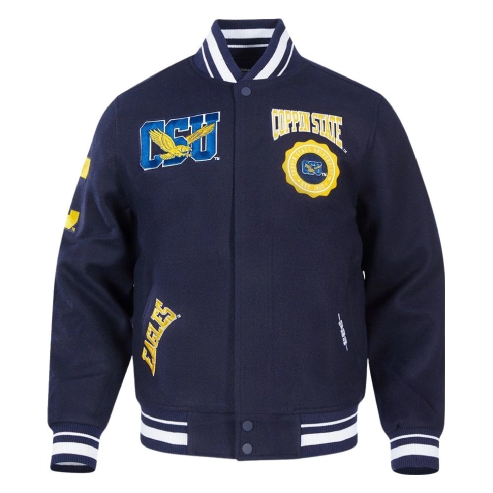 Coppin State Eagles Retro Classic Navy Varsity Jacket