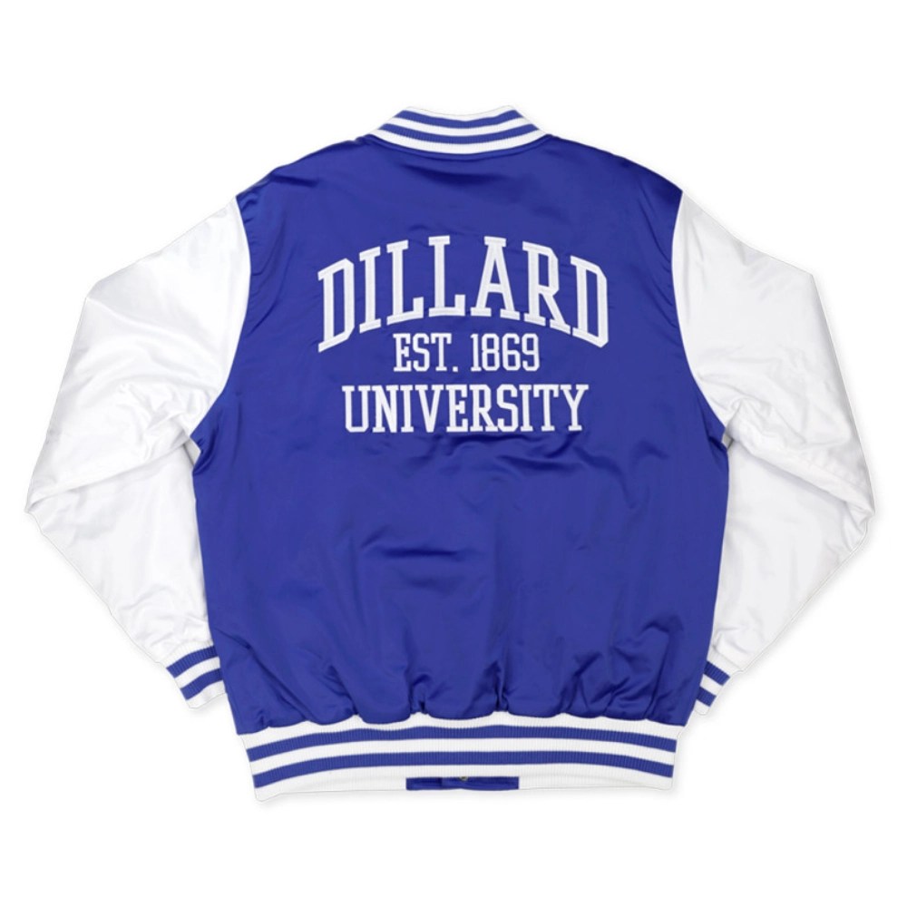 Alternative view of Dillard University Baseball Full-Snap Satin Jacket