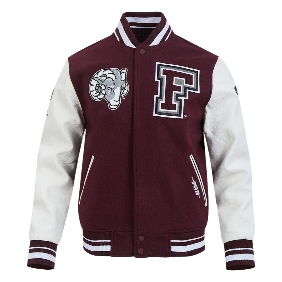 Fordham Rams Classic Wool & Leather Varsity Jacket